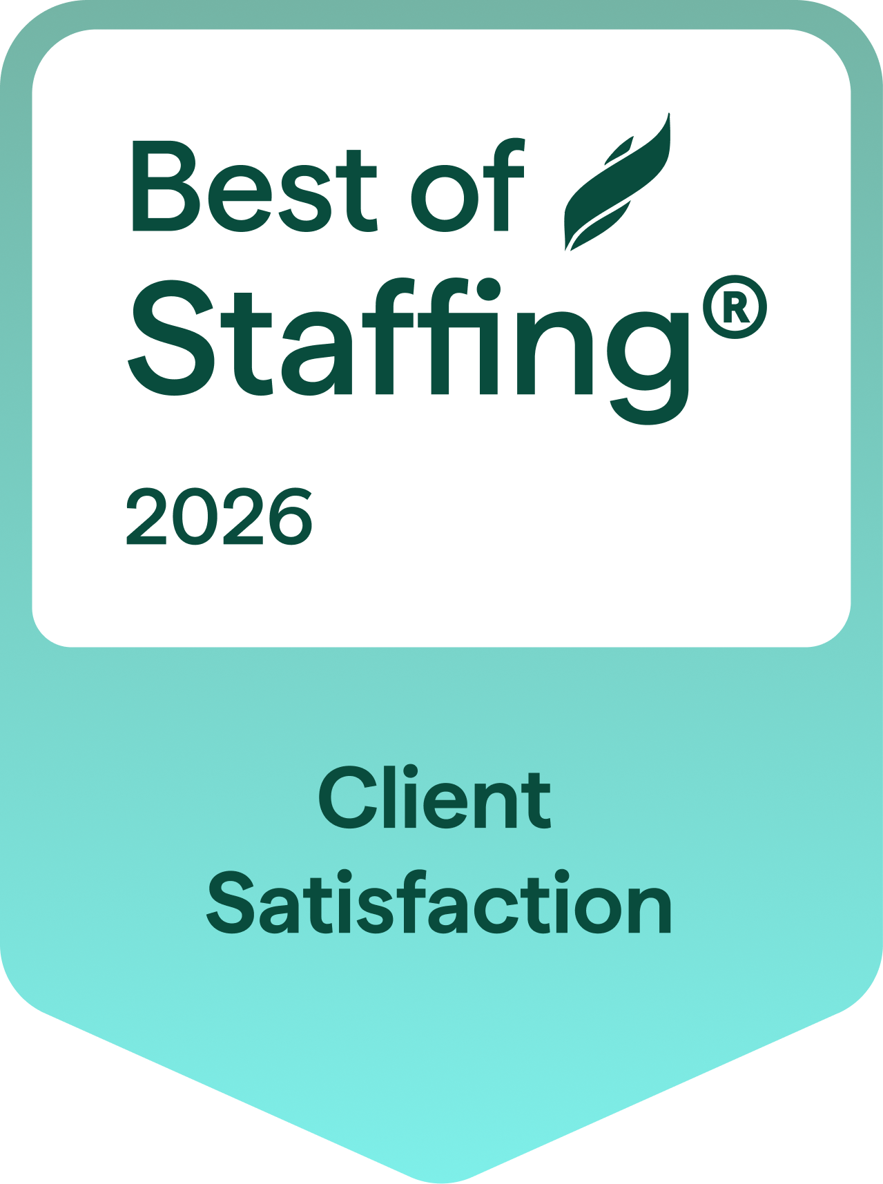 2026 Best of Staffing award - ClearlyRated Award Winner
